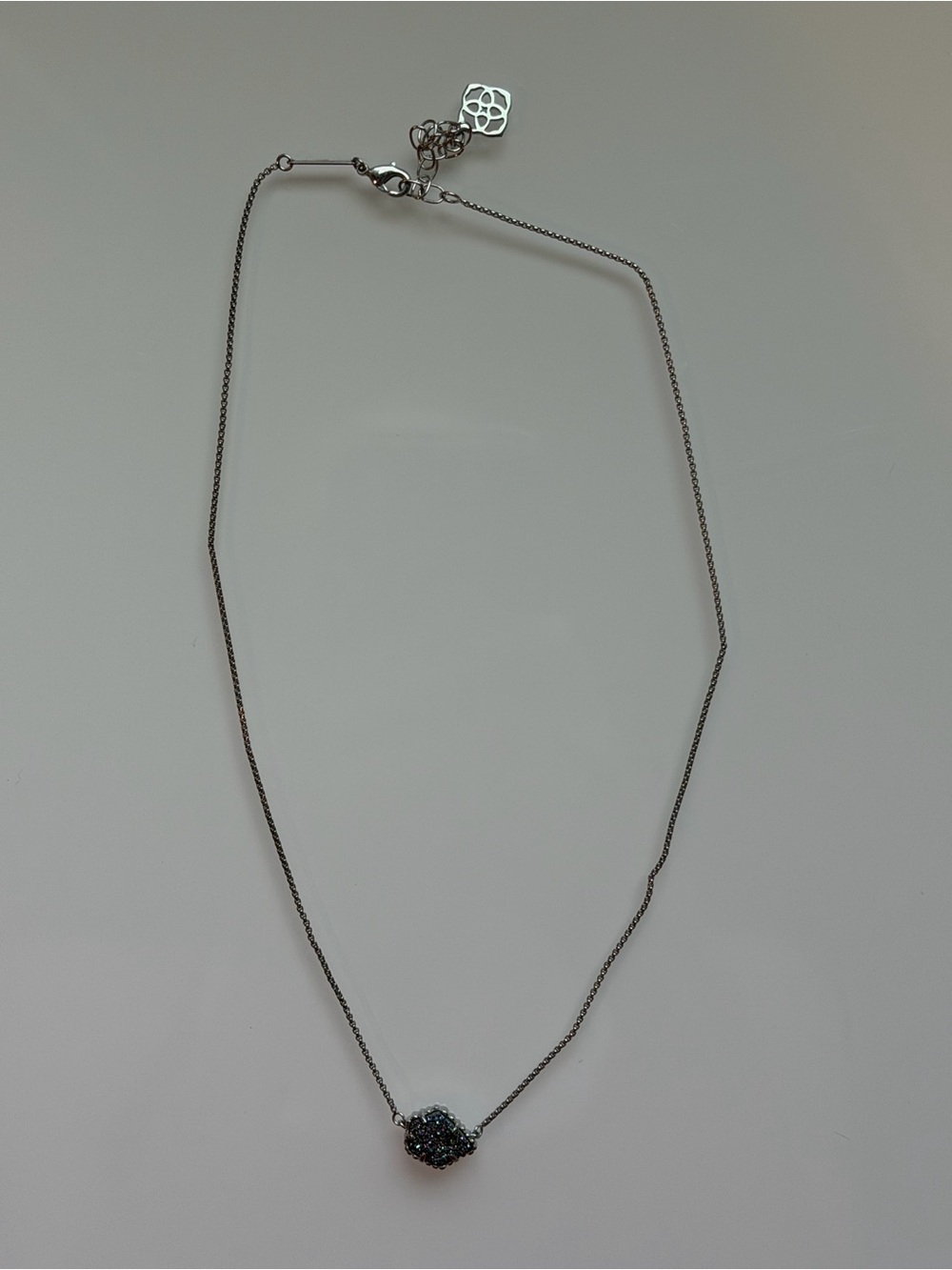 Kendra Scott Silver-Tone Pavé Cluster Necklace